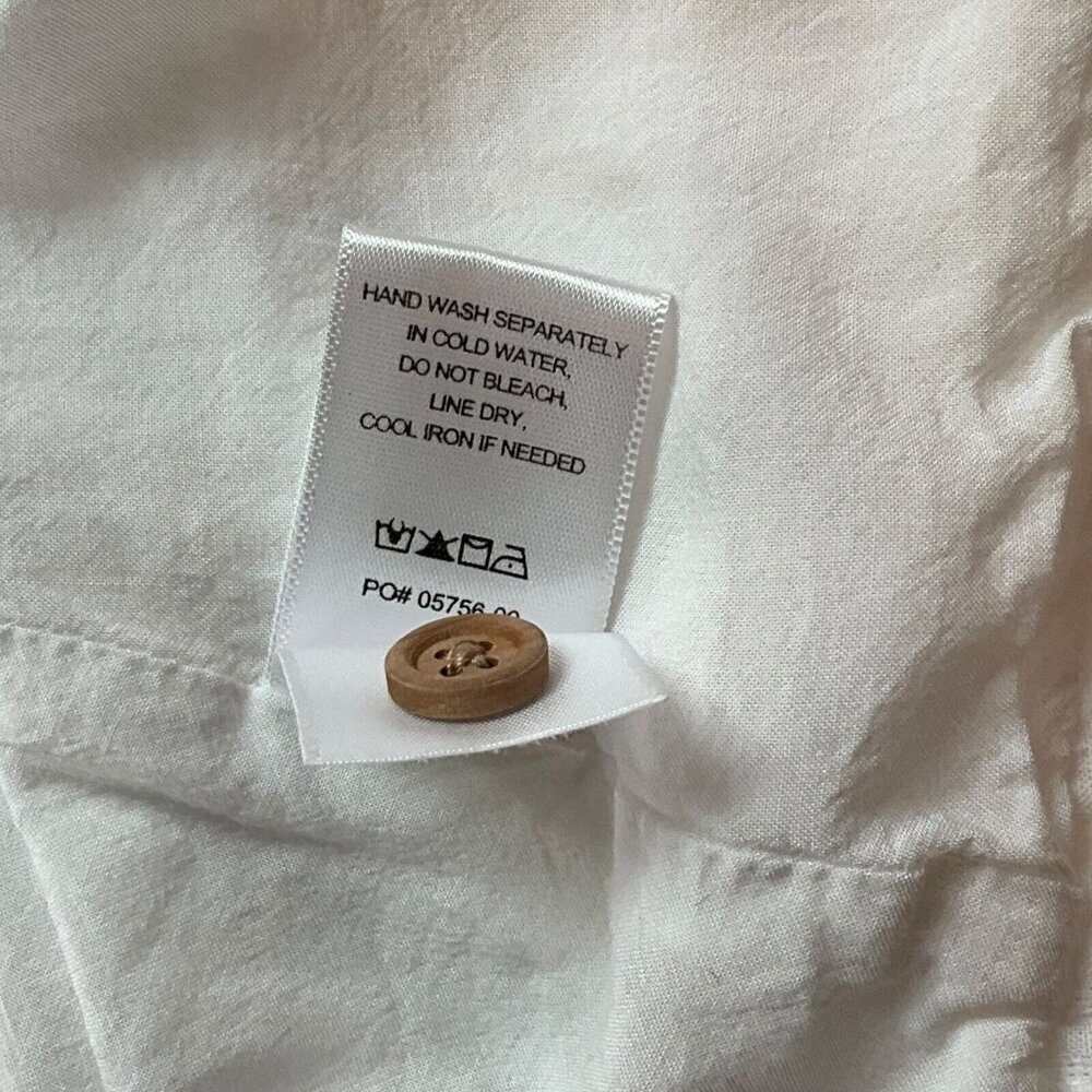 Show Me Your Mumu Size M Cherish Tank Top White Button Ruffle 100% Cotton - Picture 11 of 12